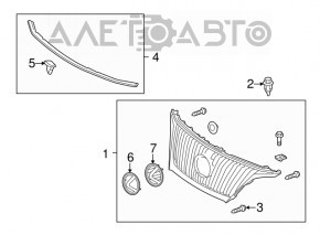 Решетка радиатора grill Lexus RX350 10-12 дорест
