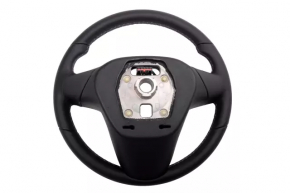 Руль голый Buick Encore 14-16 кожа черная с накладкой и кнопками без радара
