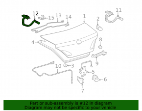 Петля крышки багажника левая Toyota Avalon 05-06