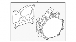 Вакуумный насос Mercedes C-class W205 19-21 M264