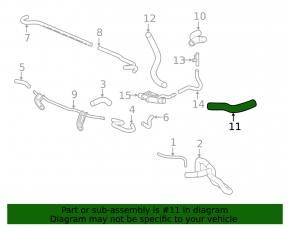Патрубок охлаждения нижний Honda Civic X FC 16-21 2.0 3 части