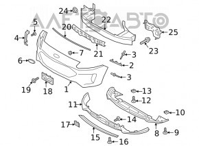Защита переднего бампера Ford Escape MK4 20-26