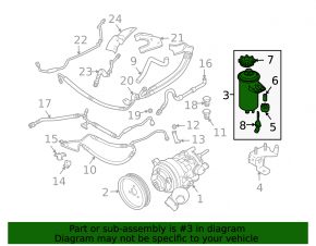Бачок ГУР BMW X5 E70 07-13 с крышкой
