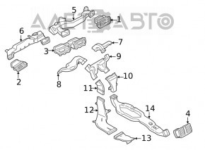Дефлектор воздуховода центральной консоли BMW X2 F39 18-23