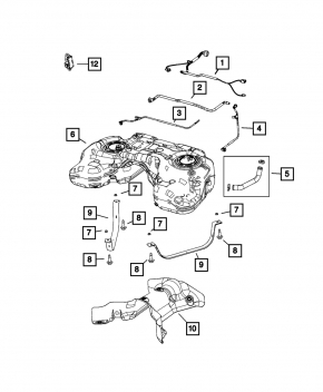 Топливный бак Jeep Grand Cherokee WL 21-26 3.6, 5.7