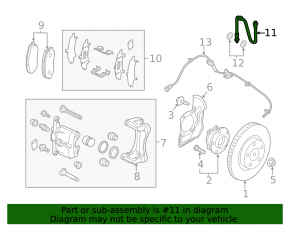 Шланг тормозной передний правый Mazda 3 14-18