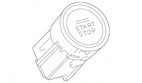 Кнопка зажигания Start-Stop Toyota Venza 21-22 синяя