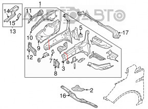 Четверть передняя правая Ford Escape MK3 13-14 дорест