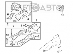 Четверть передняя правая Mazda6 03-08