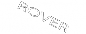 Эмблема надпись ROVER капота Land Rover Range Rover 13-21 серый