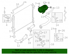 Расширительный бачок охлаждения Mustang mk6 15-23 5.0, 2.3Т, 3.7, без крышки