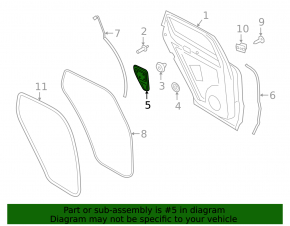 Панель двери внутренняя задняя левая Porsche Cayenne 19-26