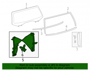 Стеклоподъемник двери багажника Toyota Sequoia 08-16