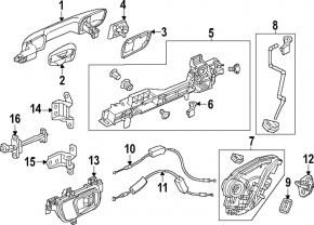 Замок двері задньої лівої Honda Civic XI FE/FL 22-26