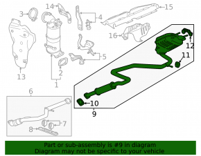 Глушитель задняя часть с бочкой Chevrolet Malibu 16-23 1.5T, 1.8