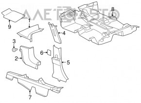 Накладка порога правая Jeep Compass 11-16 черн