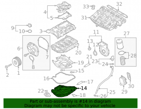 Поддон масляный Audi A3 8V 15-20 1.8Т, 2.0Т
