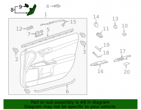 Заглушка бокового зеркала передняя правая Lexus CT200h 11-17
