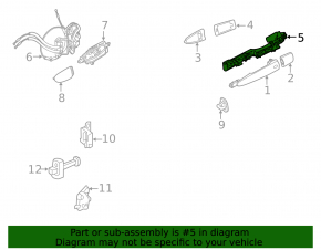 Механизм ручки двери передней правой Infiniti JX35 QX60 13-20