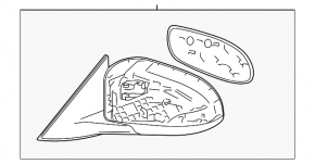 Зеркало боковое левое в сборе Toyota Camry v50 12-14 3 пина