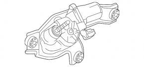 Трапеція двірників із моторчиком задня Mazda CX-5 17-24