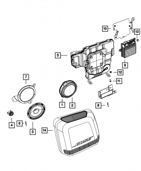 Сабвуфер Fiat 500 12-19