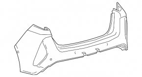 Бампер задній голий Toyota Prius 50 Prime 17-22