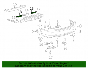Крепление абсорбера заднего бампера правое Lexus GS350 GS430 GS450h 07-09