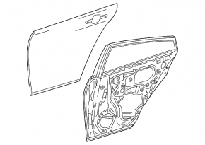 Дверь голая задняя правая Toyota Prius 50 16-18