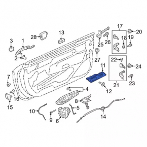 Ручка двери внешняя передняя правая keyless Ford Mustang mk6 15-23