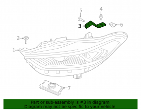 Крепление фары верхнее правое Ford Fusion mk5 17-20