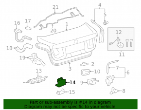 Кнопка закрытия крышки багажника Lexus LS460 LS600h 07-17