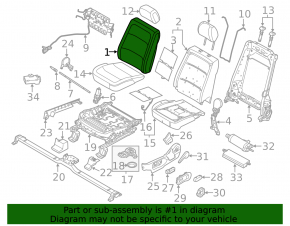 Пассажирское сидение Ford Flex 13-19 кожа, с airbag,беж,электо-мех,под химчистку