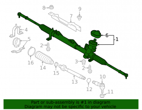 Рейка рулевая VW Beetle 12-14 2.5 ГУР