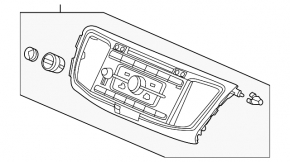 CD-changer, Радио, Магнитофон в сборе Honda Accord 13-17 с дефлекторами