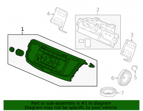 CD-changer, Радио, Магнитофон в сборе Honda Accord 13-17 с дефлекторами