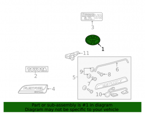 Эмблема-знак "Toyota" двери багажника Toyota Sequoia 08-16