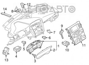 Щиток приборов Ford Fusion mk5 17-20 2 дисплея, hybrid, 144к, царапины