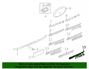 Эмблема SPORT p400e hse надпись двери багажника Land Rover Range Rover Sport 19-21
