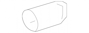 Насадка глушника Toyota Camry 18-24 хром
