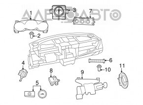 Щиток приборов Chrysler 200 11-14 без дисплея, царапины,песок внутри
