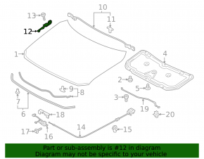 Петля капота правая Mazda CX-5 17-24