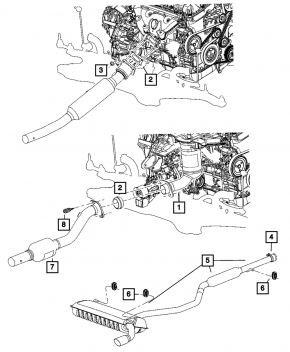 Глушитель задняя часть с бочкой Jeep Compass 11-12 2.0, 2.4
