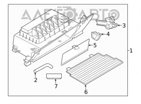 Перчаточный ящик, бардачок BMW X2 F39 18-23 черный