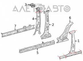 Закат заднего крыла правый Toyota Camry v70 18-24