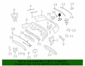 Кріплення парктроніки заднього бампера Mercedes W164 ML 06-11