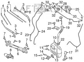 Форсунка омывателя лобового стекла правая Mazda 6 14-21
