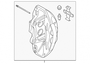 Супорт у зборі передній лівий BMW X3 G01 18-24 синій, m sport