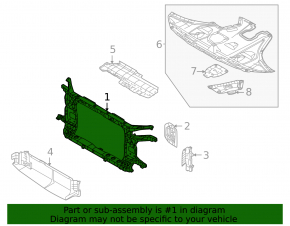 Телевизор панель радиатора Hyundai Tucson 22-24 Korea