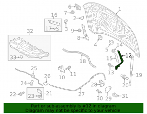 Петля капота левая Audi A6 C7 12-18